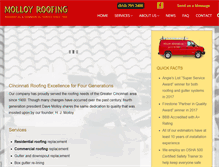 Tablet Screenshot of molloyroofing.com